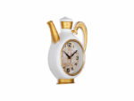 2622-002 Часы настенные чайник 26,5х24см, корпус корпус белый с золотом "Классика"