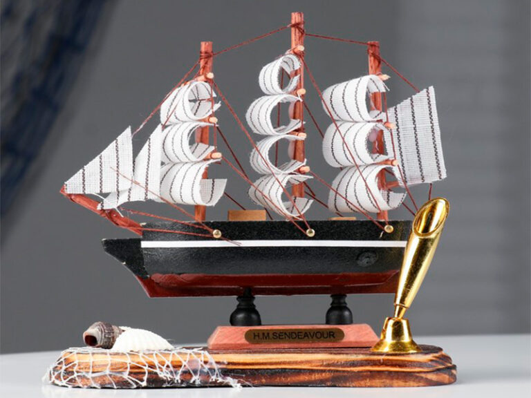 Декор настольный «Корабль мечты» с подставкой для ручки, микс, 6,5 х 13,5 х 14,5 см
