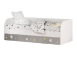 Кровать "Трио" КРП-01 (с подъем. мех.) белый/звездное детство
