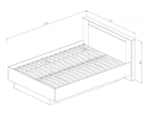 Серия Бостон Кровать 1400+ настил ДСП дуб крафт