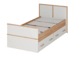 Кровать 900 "Сакура" сонома/белый без подложки
