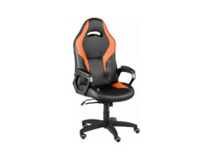 Кресло  "Конкорд" к/з/ТW черный/оранжевый  ( макс.нагрузка 120 кг )