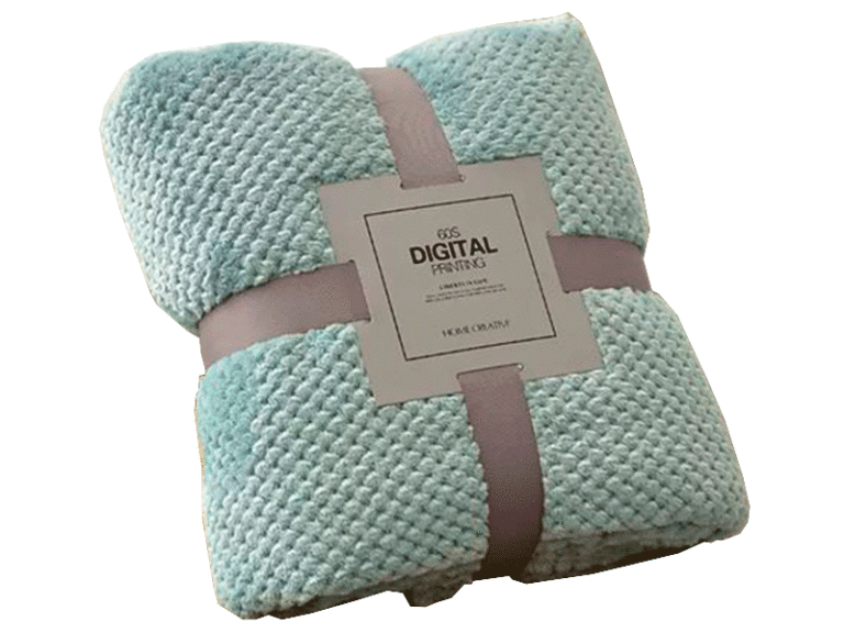 Плед 150х200 Голубой Ромбы