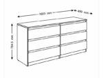 МАЛЬТА комод 6 ящиков 160х76 Белый