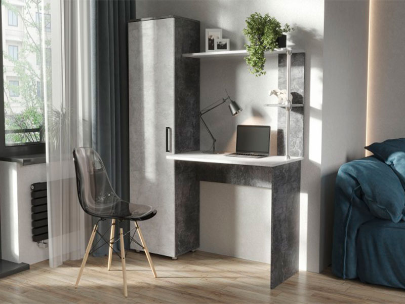 Стол компьютерный Юниор-3 цемент комб Стол компьютерный Юниор-3 цемент комб