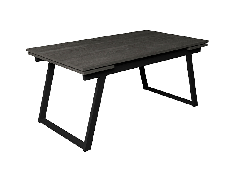 Стол Лестер ЛДСП,1600 (2200)*900, Железный камень / Z 960-2 черный шелк Стол Лестер ЛДСП,1600 (2200)*900, Железный камень / Z 960-2 черный шелк