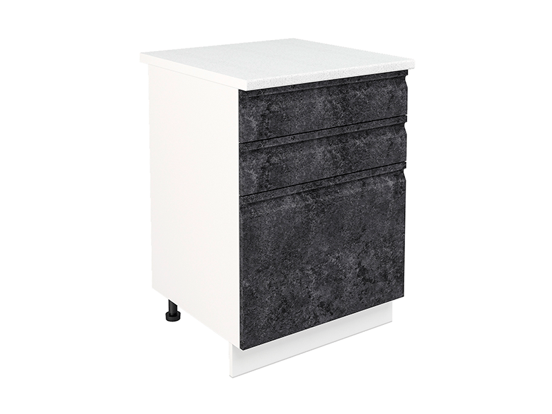 Кухня Бруклин тумба ШНЗЯ 600 бел фасад ШНЗЯ 600 бетон черный Кухня Бруклин тумба ШНЗЯ 600 бел фасад ШНЗЯ 600 бетон черный