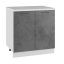 Кухня Лофт тумба С800 корпус серый, фасад С/СМ800 бетон темный, стол 0,8